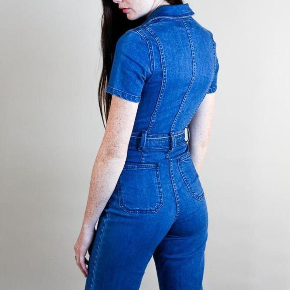 Rachel Antonoff Blue Denim Sal Jumpsuit